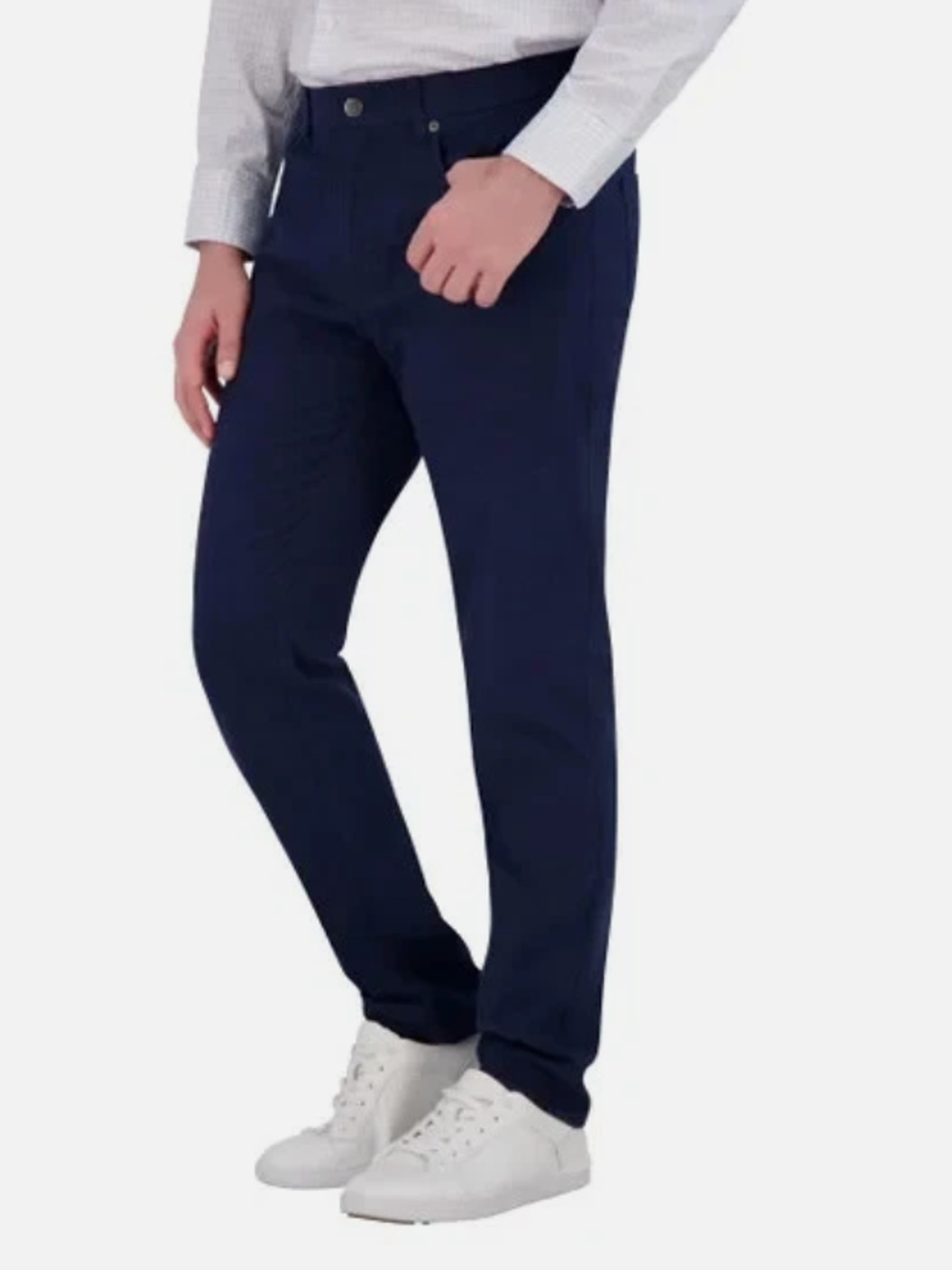 Kirkland Signature Brushed Men's 5-Pocket Pant Cotton Blue Size 32x32